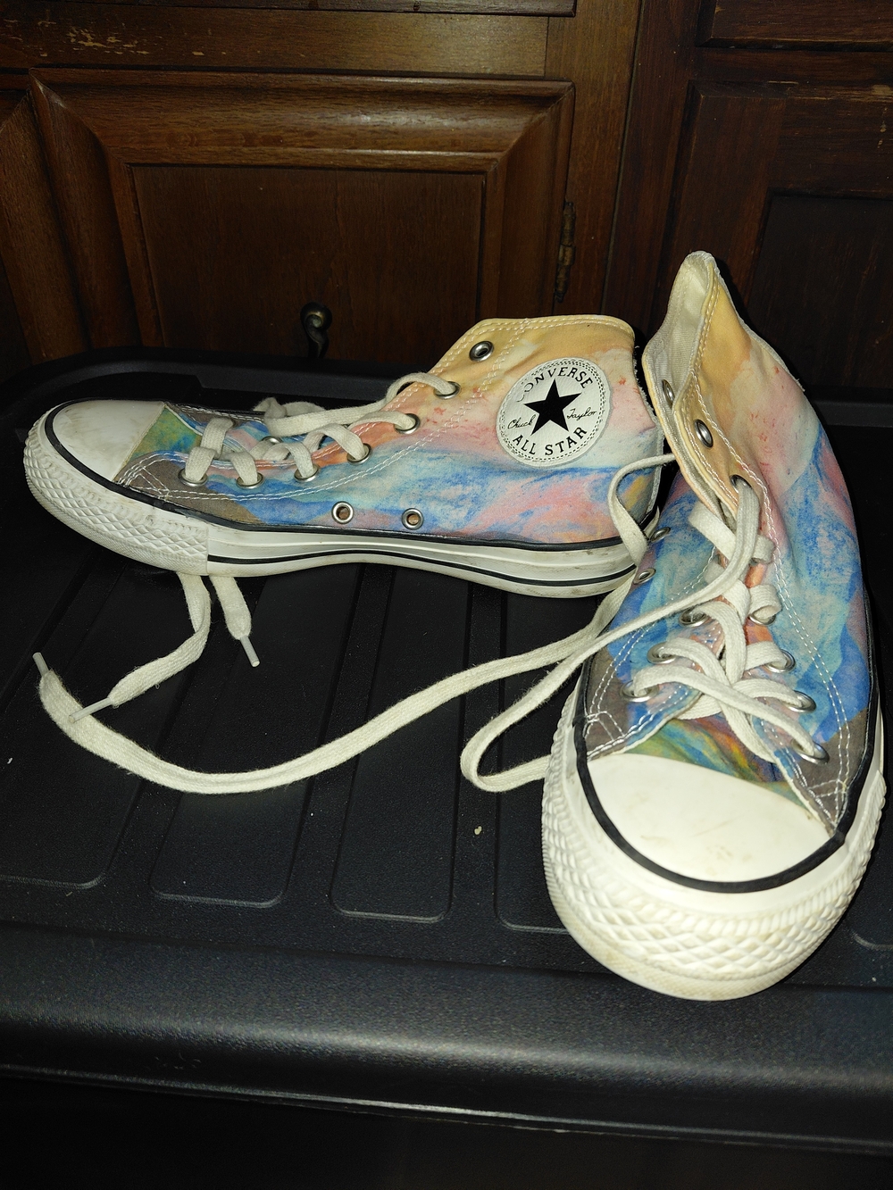 Converse Chuck Taylor All Star Abstract High Top Sneakers Blue & Pink US 7